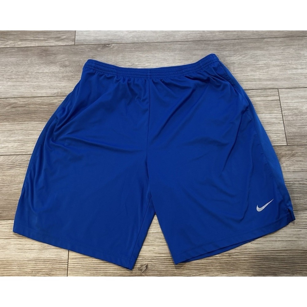 Nike Mens Royal Blue Dri Fit Basketball Shorts Size L Dazzle Athletic‎ Shorts